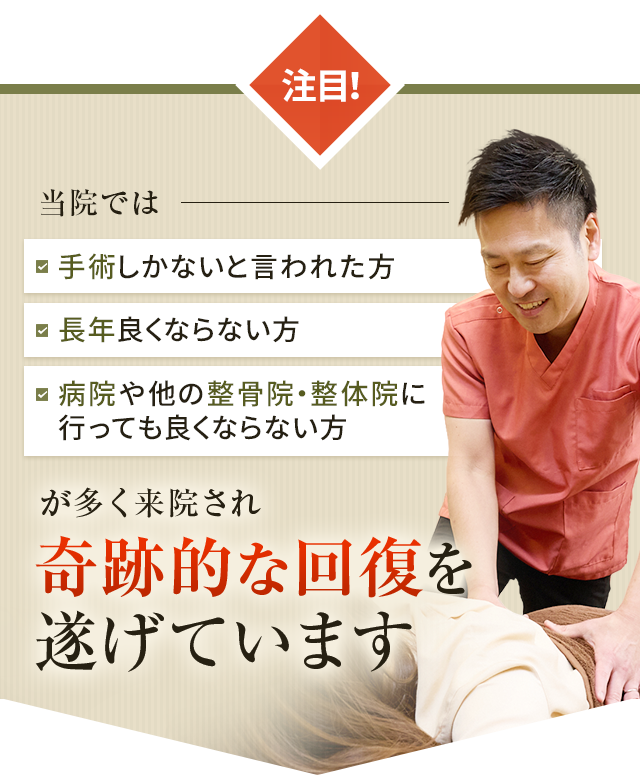 奇跡的な回復バナー